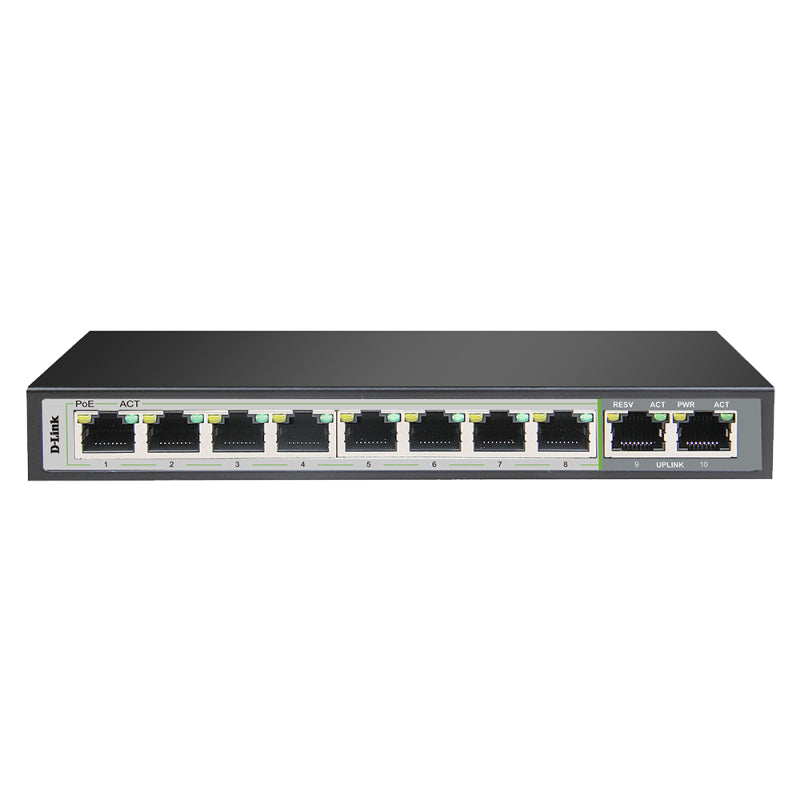 D-Link 10 Port Gigabit PoE Swh