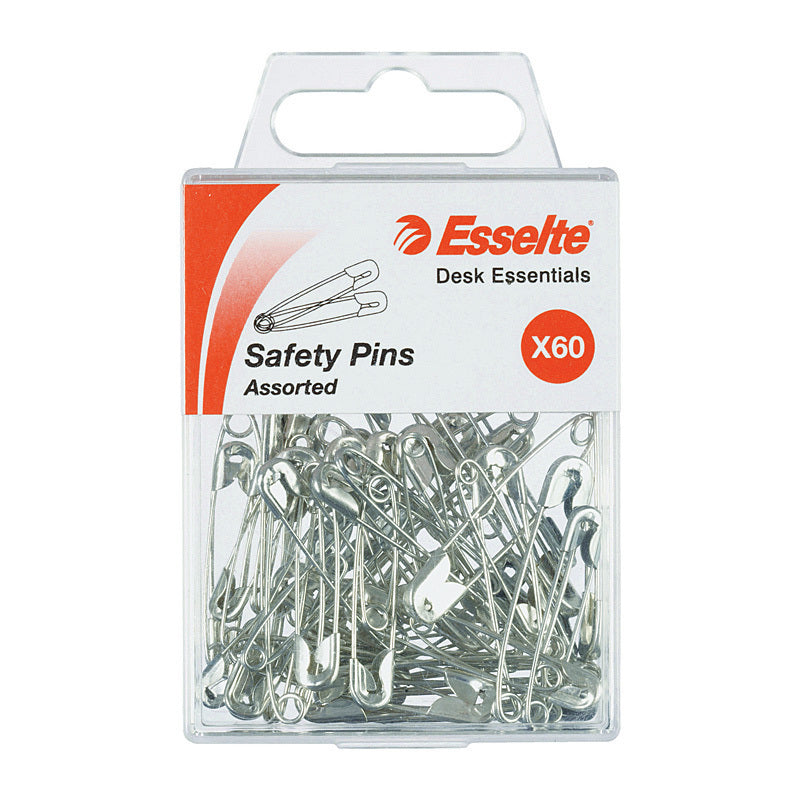 Esselte Safety Pins Ast Pk60