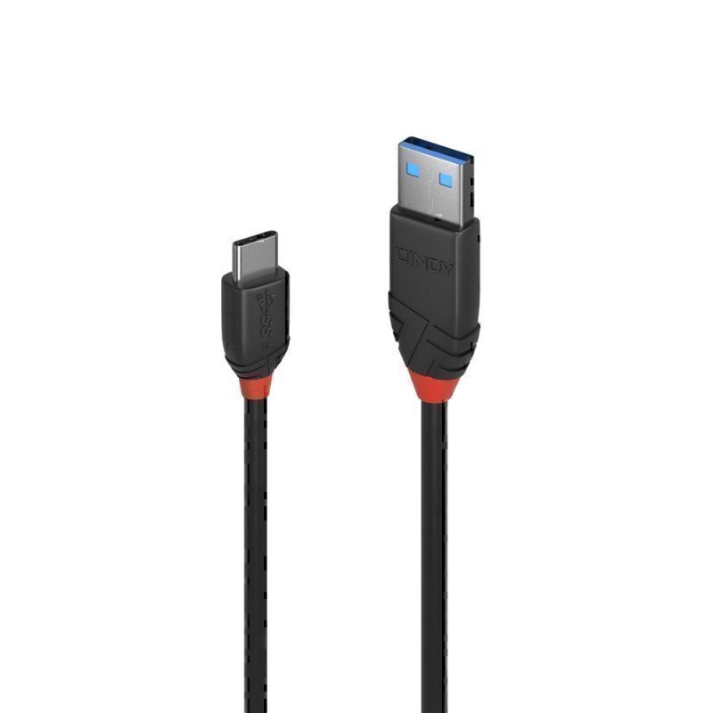 Lindy .5m USB C-A 3A Cable BL