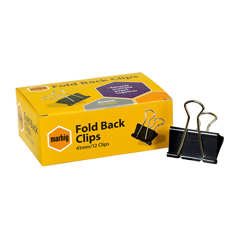 Mbg Fold Back Clips 41mm Bx12