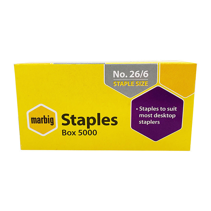 Mbg Staples No. 26/6 5000Bx