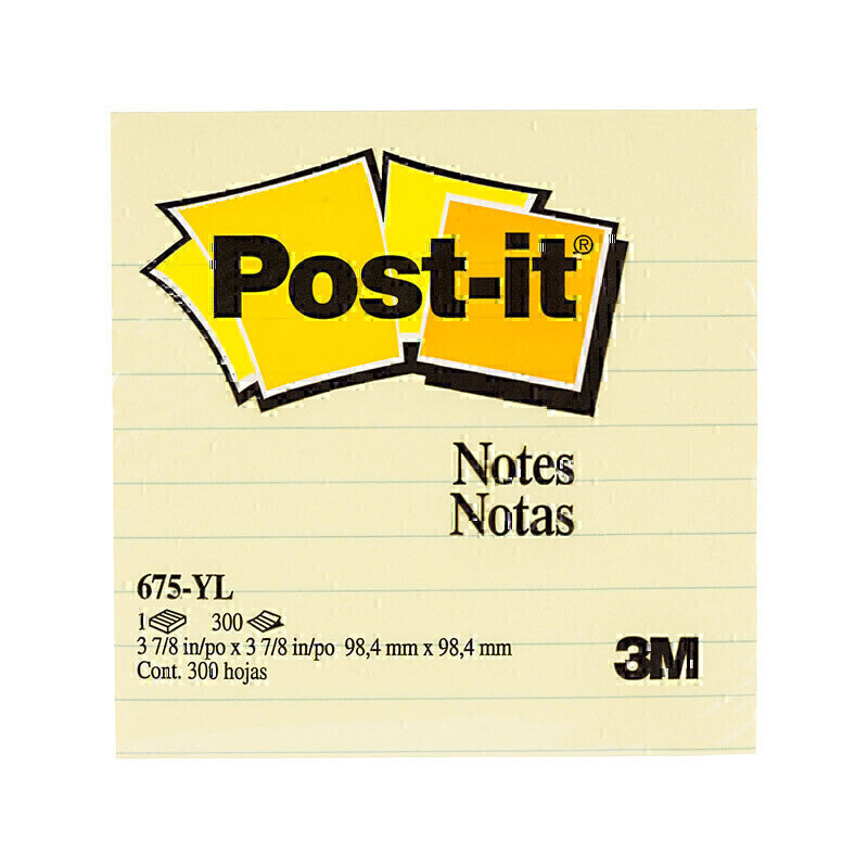 P-I Note 675-YL Ylw 98X98 Bx12